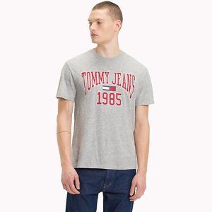 Tommy Hilfiger pánské šedé tričko Collegiate - S (038)